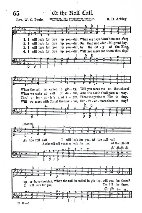 Evangel Bells: comprising the very best gospel songs and standard hymns for revival meetings and all church services page 66