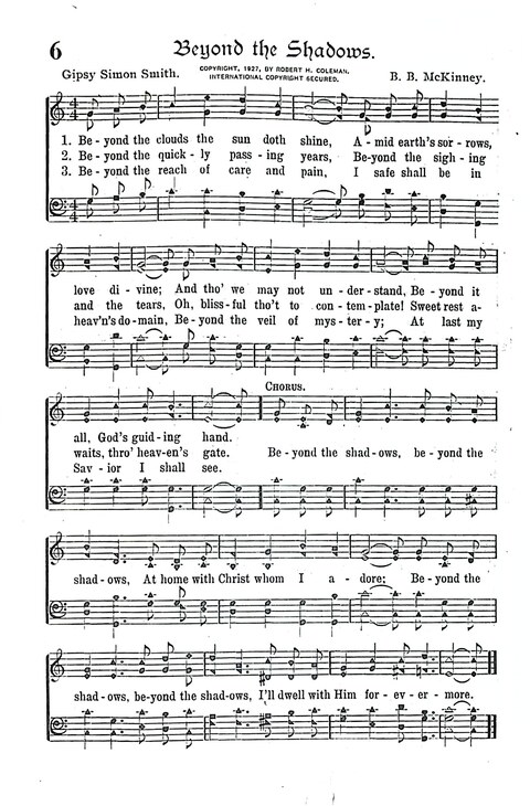 Evangel Bells: comprising the very best gospel songs and standard hymns for revival meetings and all church services page 7