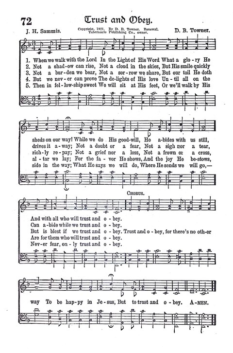 Evangel Bells: comprising the very best gospel songs and standard hymns for revival meetings and all church services page 73