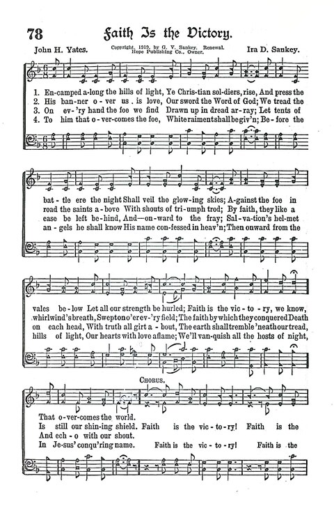 Evangel Bells: comprising the very best gospel songs and standard hymns for revival meetings and all church services page 79