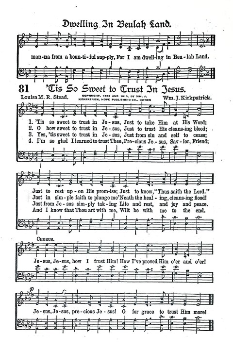 Evangel Bells: comprising the very best gospel songs and standard hymns for revival meetings and all church services page 82