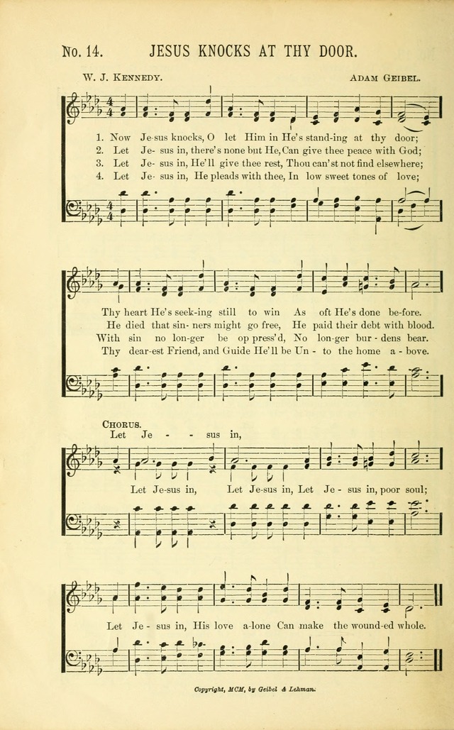 Evangelistic Edition of Heavenly Sunlight: containing gems of song for evangelistic services, prayer and praise meetings and devotional gatherings page 21