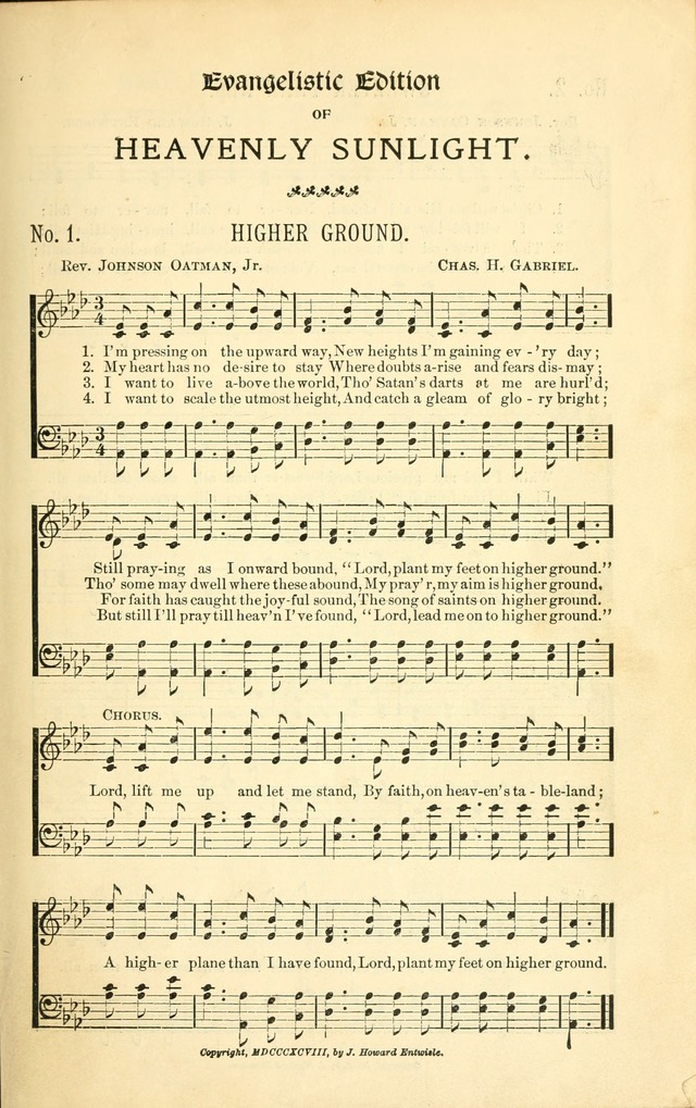 Evangelistic Edition of Heavenly Sunlight: containing gems of song for evangelistic services, prayer and praise meetings and devotional gatherings page 8