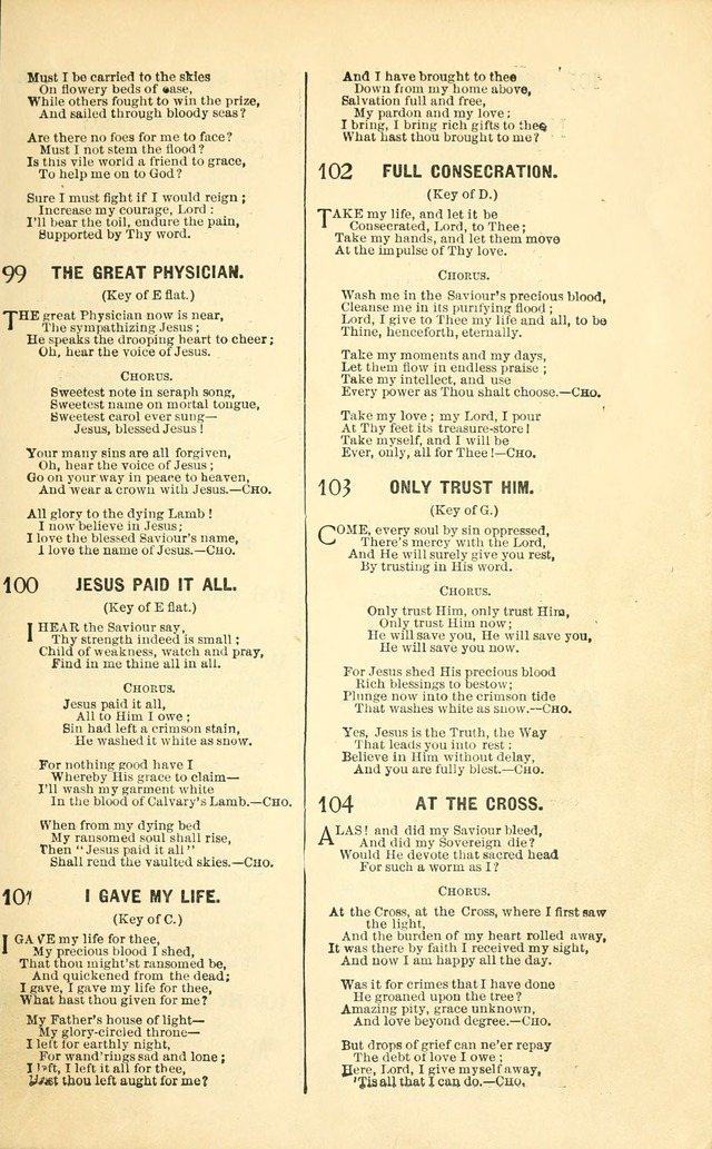 Evangelistic Edition of Heavenly Sunlight: containing gems of song for evangelistic services, prayer and praise meetings and devotional gatherings page 96