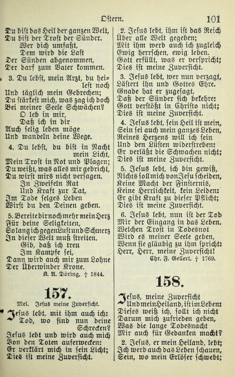 Evangelisches Gesangbuch. Nach Zustimmung der Provinszialsznode vom Jahre 1884 zur Einfürung in der Provinz Brandenburg mit Genehmigung des Evangelischen Oberkirchenrats page 101