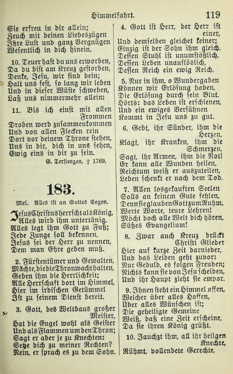 Evangelisches Gesangbuch. Nach Zustimmung der Provinszialsznode vom Jahre 1884 zur Einfürung in der Provinz Brandenburg mit Genehmigung des Evangelischen Oberkirchenrats page 119