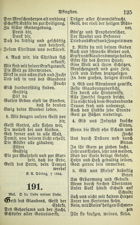 Evangelisches Gesangbuch. Nach Zustimmung der Provinszialsznode vom Jahre 1884 zur Einfürung in der Provinz Brandenburg mit Genehmigung des Evangelischen Oberkirchenrats page 125