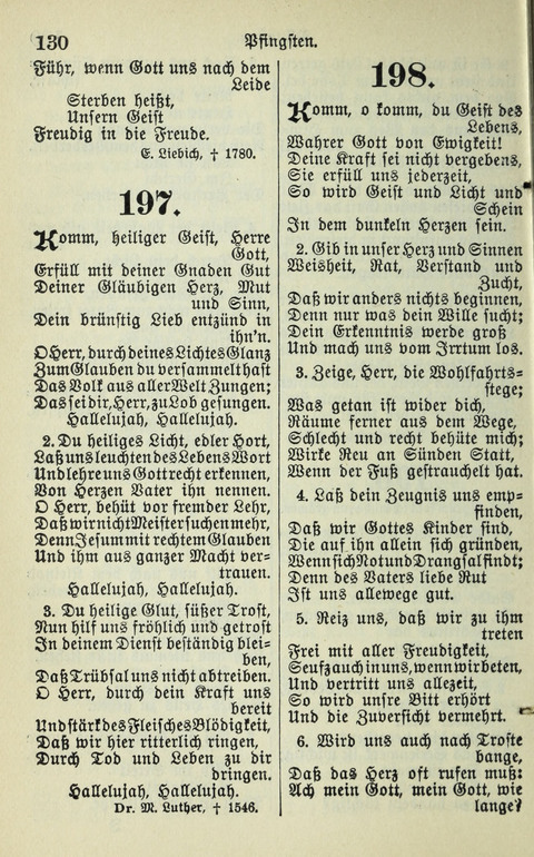 Evangelisches Gesangbuch. Nach Zustimmung der Provinszialsznode vom Jahre 1884 zur Einfürung in der Provinz Brandenburg mit Genehmigung des Evangelischen Oberkirchenrats page 130