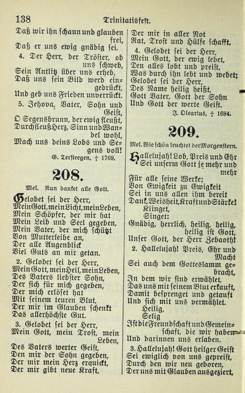 Evangelisches Gesangbuch. Nach Zustimmung der Provinszialsznode vom Jahre 1884 zur Einfürung in der Provinz Brandenburg mit Genehmigung des Evangelischen Oberkirchenrats page 138