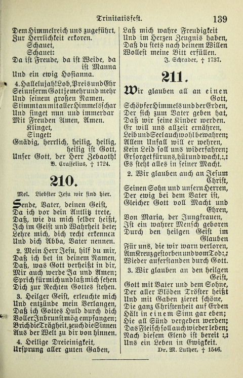 Evangelisches Gesangbuch. Nach Zustimmung der Provinszialsznode vom Jahre 1884 zur Einfürung in der Provinz Brandenburg mit Genehmigung des Evangelischen Oberkirchenrats page 139