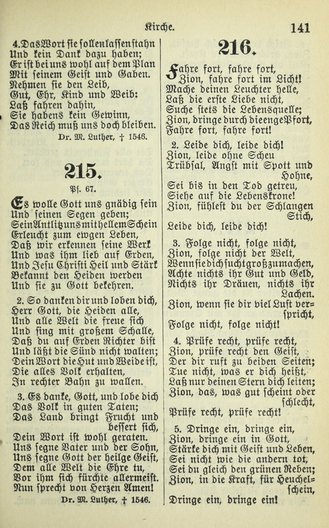 Evangelisches Gesangbuch. Nach Zustimmung der Provinszialsznode vom Jahre 1884 zur Einfürung in der Provinz Brandenburg mit Genehmigung des Evangelischen Oberkirchenrats page 141