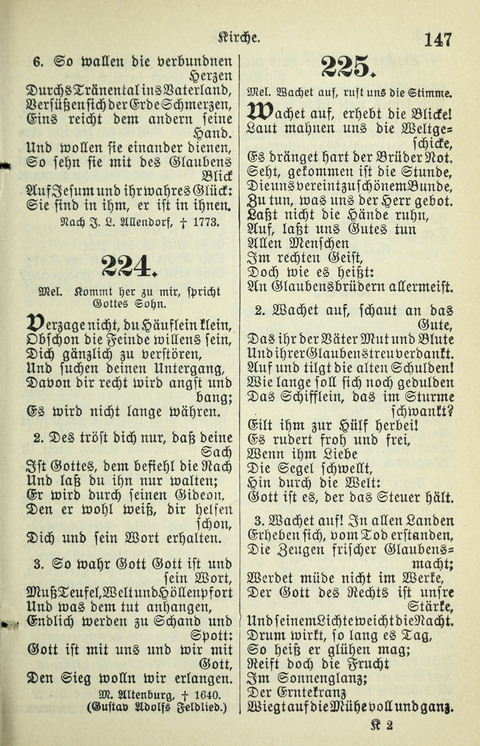 Evangelisches Gesangbuch. Nach Zustimmung der Provinszialsznode vom Jahre 1884 zur Einfürung in der Provinz Brandenburg mit Genehmigung des Evangelischen Oberkirchenrats page 147