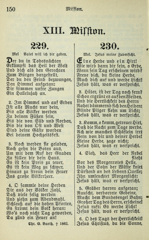 Evangelisches Gesangbuch. Nach Zustimmung der Provinszialsznode vom Jahre 1884 zur Einfürung in der Provinz Brandenburg mit Genehmigung des Evangelischen Oberkirchenrats page 150