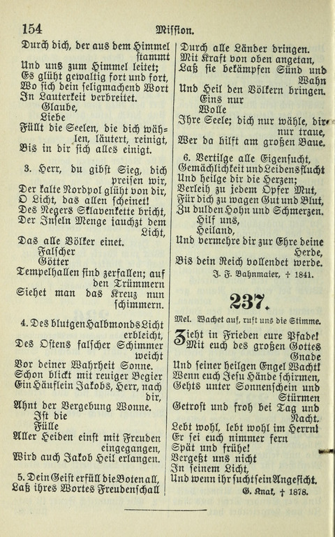 Evangelisches Gesangbuch. Nach Zustimmung der Provinszialsznode vom Jahre 1884 zur Einfürung in der Provinz Brandenburg mit Genehmigung des Evangelischen Oberkirchenrats page 154