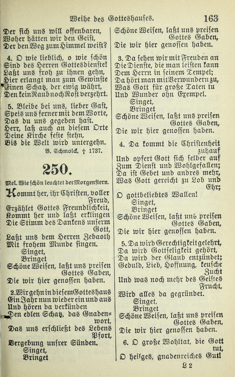 Evangelisches Gesangbuch. Nach Zustimmung der Provinszialsznode vom Jahre 1884 zur Einfürung in der Provinz Brandenburg mit Genehmigung des Evangelischen Oberkirchenrats page 163