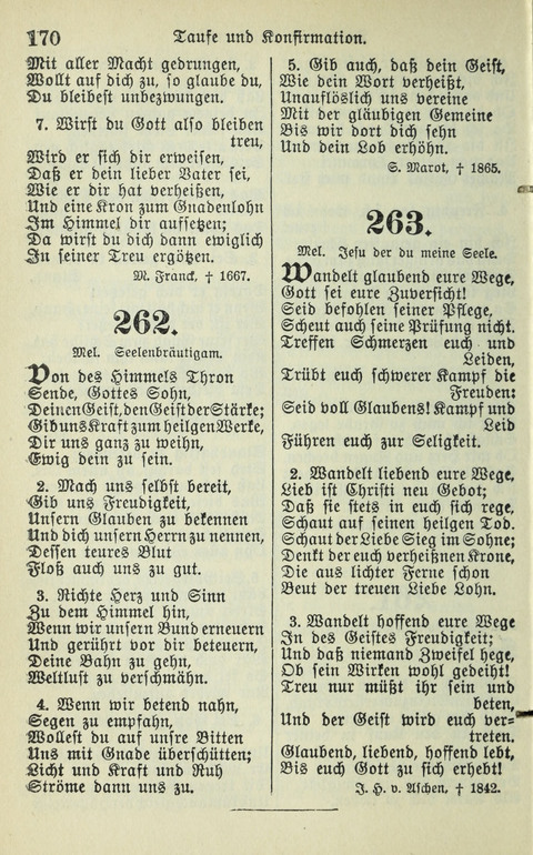 Evangelisches Gesangbuch. Nach Zustimmung der Provinszialsznode vom Jahre 1884 zur Einfürung in der Provinz Brandenburg mit Genehmigung des Evangelischen Oberkirchenrats page 170