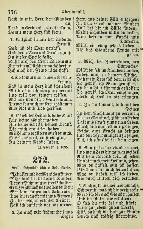 Evangelisches Gesangbuch. Nach Zustimmung der Provinszialsznode vom Jahre 1884 zur Einfürung in der Provinz Brandenburg mit Genehmigung des Evangelischen Oberkirchenrats page 176