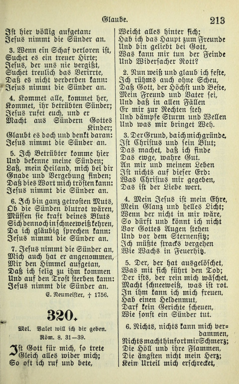 Evangelisches Gesangbuch. Nach Zustimmung der Provinszialsznode vom Jahre 1884 zur Einfürung in der Provinz Brandenburg mit Genehmigung des Evangelischen Oberkirchenrats page 215