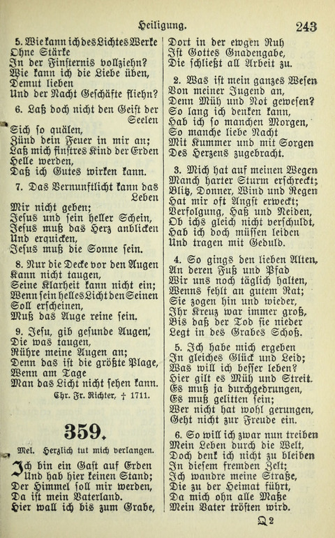 Evangelisches Gesangbuch. Nach Zustimmung der Provinszialsznode vom Jahre 1884 zur Einfürung in der Provinz Brandenburg mit Genehmigung des Evangelischen Oberkirchenrats page 245