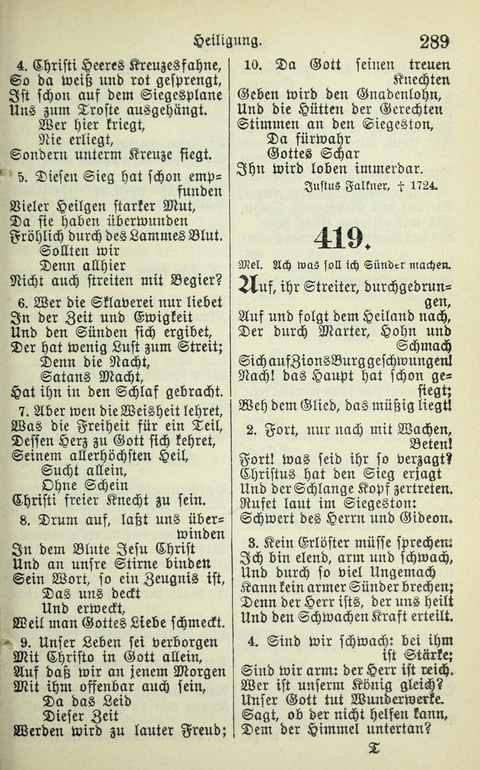 Evangelisches Gesangbuch. Nach Zustimmung der Provinszialsznode vom Jahre 1884 zur Einfürung in der Provinz Brandenburg mit Genehmigung des Evangelischen Oberkirchenrats page 291