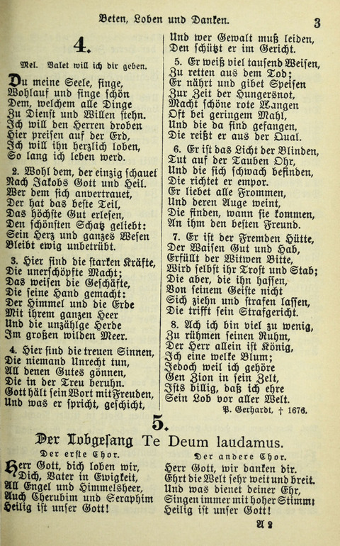 Evangelisches Gesangbuch. Nach Zustimmung der Provinszialsznode vom Jahre 1884 zur Einfürung in der Provinz Brandenburg mit Genehmigung des Evangelischen Oberkirchenrats page 3