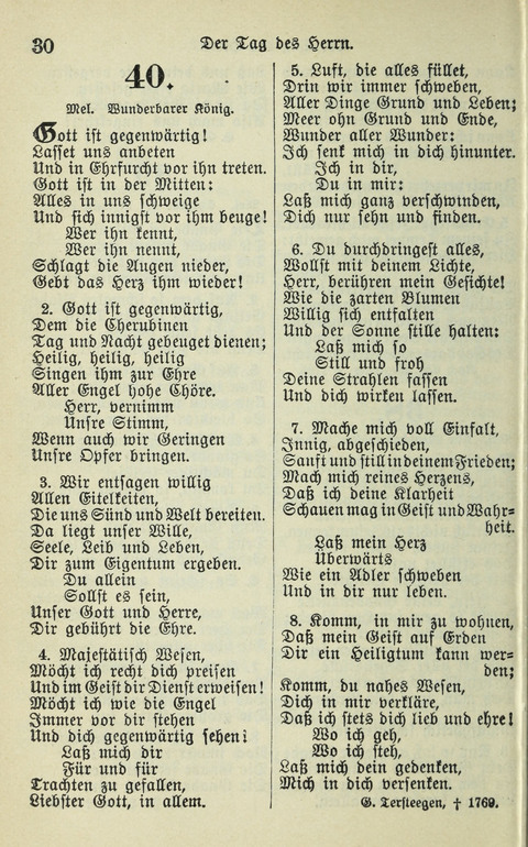 Evangelisches Gesangbuch. Nach Zustimmung der Provinszialsznode vom Jahre 1884 zur Einfürung in der Provinz Brandenburg mit Genehmigung des Evangelischen Oberkirchenrats page 30