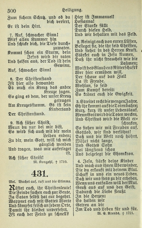 Evangelisches Gesangbuch. Nach Zustimmung der Provinszialsznode vom Jahre 1884 zur Einfürung in der Provinz Brandenburg mit Genehmigung des Evangelischen Oberkirchenrats page 302