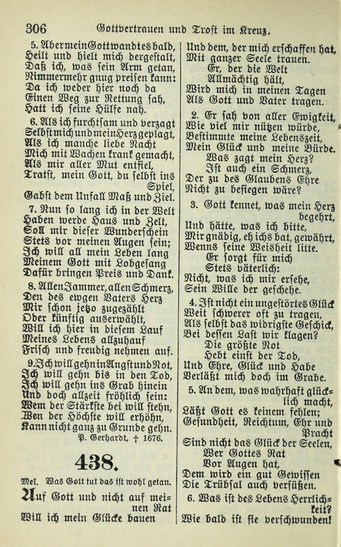 Evangelisches Gesangbuch. Nach Zustimmung der Provinszialsznode vom Jahre 1884 zur Einfürung in der Provinz Brandenburg mit Genehmigung des Evangelischen Oberkirchenrats page 308