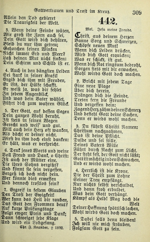 Evangelisches Gesangbuch. Nach Zustimmung der Provinszialsznode vom Jahre 1884 zur Einfürung in der Provinz Brandenburg mit Genehmigung des Evangelischen Oberkirchenrats page 311