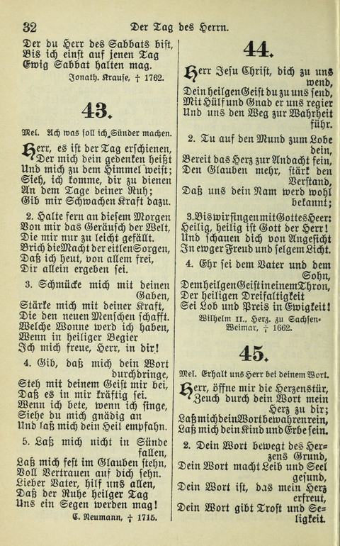 Evangelisches Gesangbuch. Nach Zustimmung der Provinszialsznode vom Jahre 1884 zur Einfürung in der Provinz Brandenburg mit Genehmigung des Evangelischen Oberkirchenrats page 32