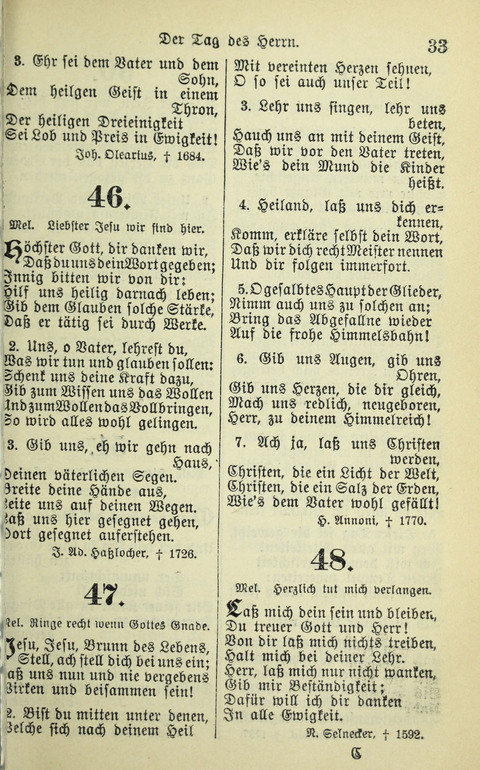 Evangelisches Gesangbuch. Nach Zustimmung der Provinszialsznode vom Jahre 1884 zur Einfürung in der Provinz Brandenburg mit Genehmigung des Evangelischen Oberkirchenrats page 33