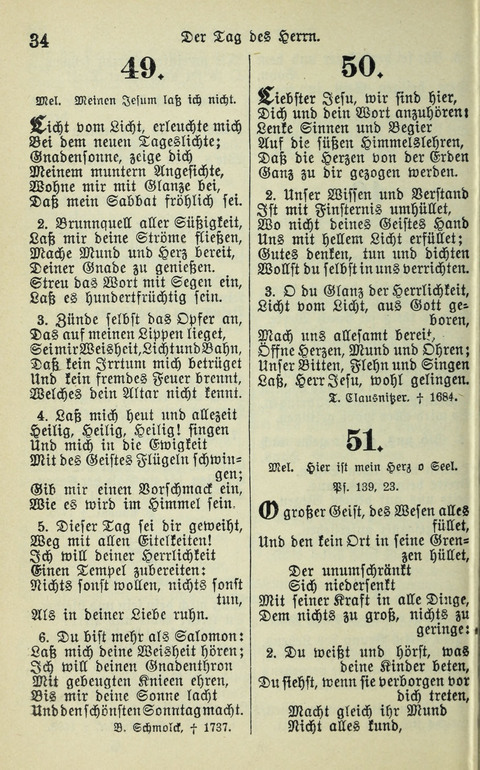 Evangelisches Gesangbuch. Nach Zustimmung der Provinszialsznode vom Jahre 1884 zur Einfürung in der Provinz Brandenburg mit Genehmigung des Evangelischen Oberkirchenrats page 34