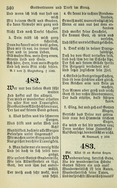 Evangelisches Gesangbuch. Nach Zustimmung der Provinszialsznode vom Jahre 1884 zur Einfürung in der Provinz Brandenburg mit Genehmigung des Evangelischen Oberkirchenrats page 342