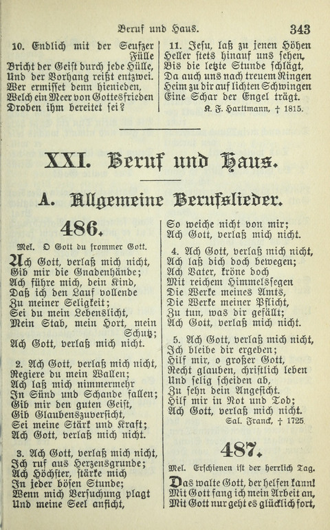 Evangelisches Gesangbuch. Nach Zustimmung der Provinszialsznode vom Jahre 1884 zur Einfürung in der Provinz Brandenburg mit Genehmigung des Evangelischen Oberkirchenrats page 345