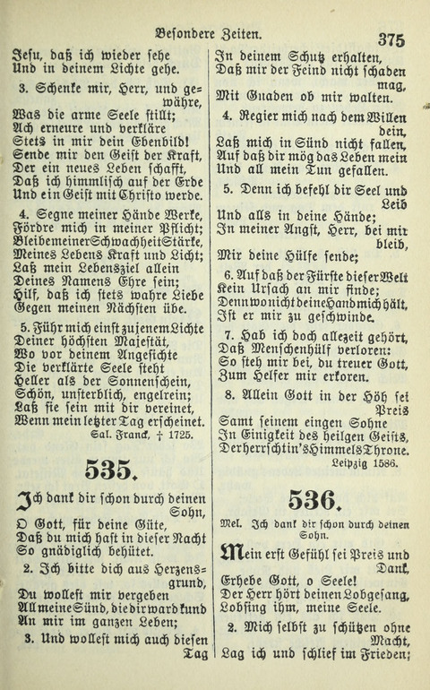 Evangelisches Gesangbuch. Nach Zustimmung der Provinszialsznode vom Jahre 1884 zur Einfürung in der Provinz Brandenburg mit Genehmigung des Evangelischen Oberkirchenrats page 377