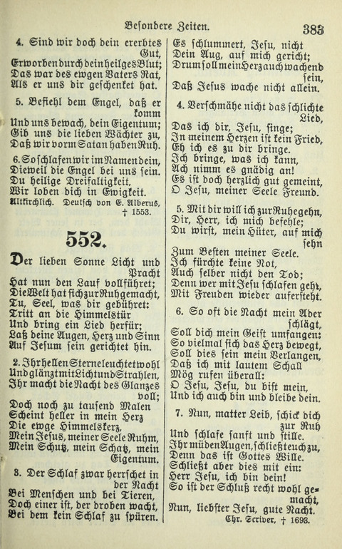 Evangelisches Gesangbuch. Nach Zustimmung der Provinszialsznode vom Jahre 1884 zur Einfürung in der Provinz Brandenburg mit Genehmigung des Evangelischen Oberkirchenrats page 385