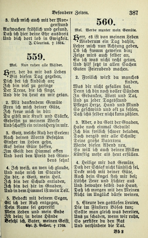 Evangelisches Gesangbuch. Nach Zustimmung der Provinszialsznode vom Jahre 1884 zur Einfürung in der Provinz Brandenburg mit Genehmigung des Evangelischen Oberkirchenrats page 389