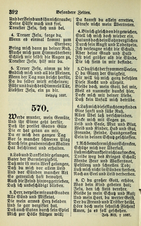 Evangelisches Gesangbuch. Nach Zustimmung der Provinszialsznode vom Jahre 1884 zur Einfürung in der Provinz Brandenburg mit Genehmigung des Evangelischen Oberkirchenrats page 394