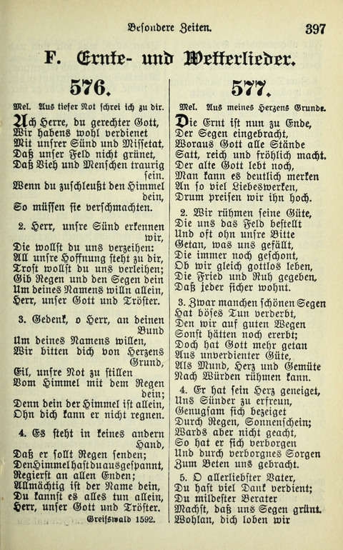 Evangelisches Gesangbuch. Nach Zustimmung der Provinszialsznode vom Jahre 1884 zur Einfürung in der Provinz Brandenburg mit Genehmigung des Evangelischen Oberkirchenrats page 399