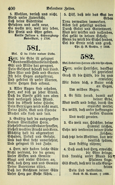 Evangelisches Gesangbuch. Nach Zustimmung der Provinszialsznode vom Jahre 1884 zur Einfürung in der Provinz Brandenburg mit Genehmigung des Evangelischen Oberkirchenrats page 402