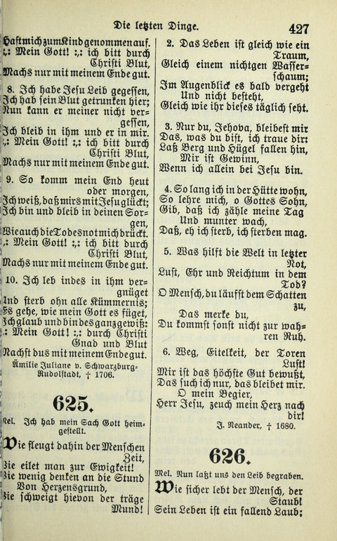 Evangelisches Gesangbuch. Nach Zustimmung der Provinszialsznode vom Jahre 1884 zur Einfürung in der Provinz Brandenburg mit Genehmigung des Evangelischen Oberkirchenrats page 429