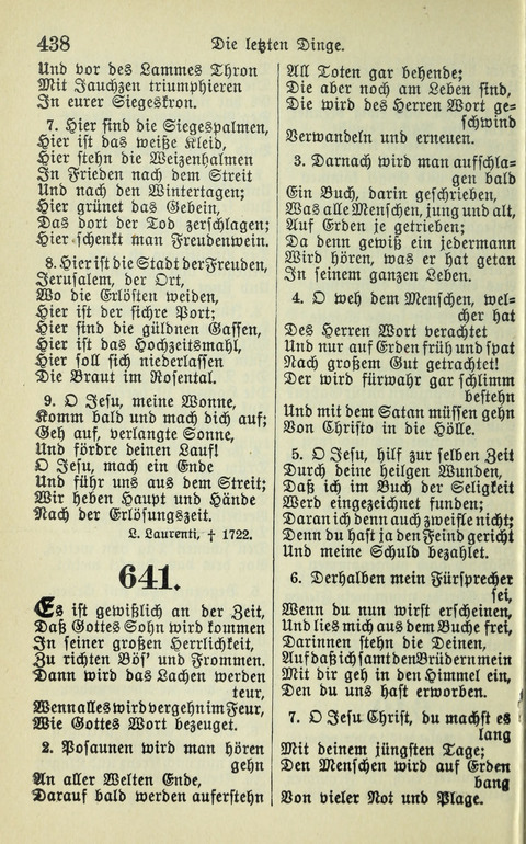 Evangelisches Gesangbuch. Nach Zustimmung der Provinszialsznode vom Jahre 1884 zur Einfürung in der Provinz Brandenburg mit Genehmigung des Evangelischen Oberkirchenrats page 440