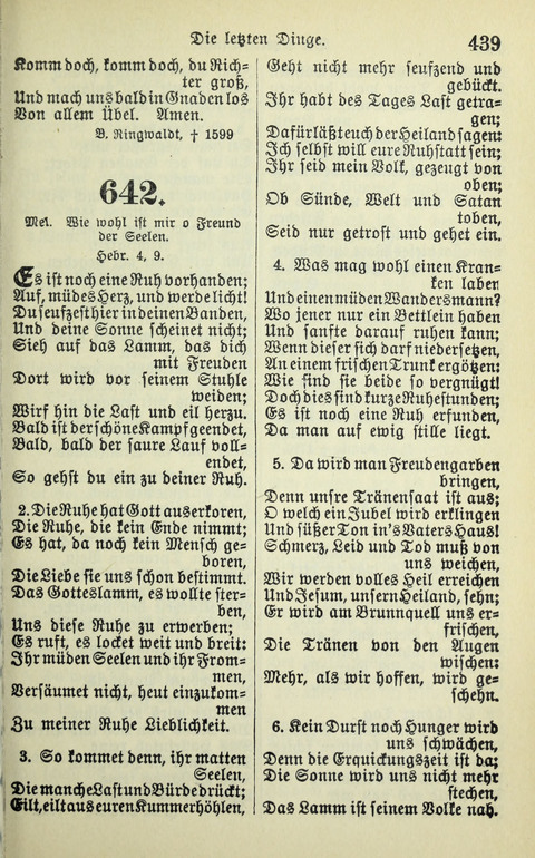 Evangelisches Gesangbuch. Nach Zustimmung der Provinszialsznode vom Jahre 1884 zur Einfürung in der Provinz Brandenburg mit Genehmigung des Evangelischen Oberkirchenrats page 441