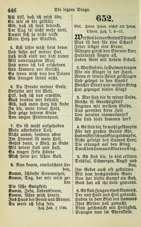 Evangelisches Gesangbuch. Nach Zustimmung der Provinszialsznode vom Jahre 1884 zur Einfürung in der Provinz Brandenburg mit Genehmigung des Evangelischen Oberkirchenrats page 448