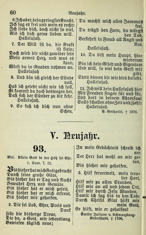 Evangelisches Gesangbuch. Nach Zustimmung der Provinszialsznode vom Jahre 1884 zur Einfürung in der Provinz Brandenburg mit Genehmigung des Evangelischen Oberkirchenrats page 60