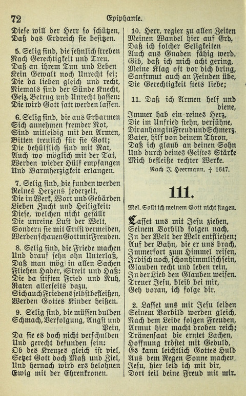 Evangelisches Gesangbuch. Nach Zustimmung der Provinszialsznode vom Jahre 1884 zur Einfürung in der Provinz Brandenburg mit Genehmigung des Evangelischen Oberkirchenrats page 72