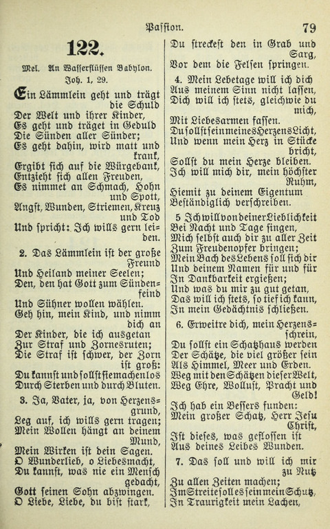 Evangelisches Gesangbuch. Nach Zustimmung der Provinszialsznode vom Jahre 1884 zur Einfürung in der Provinz Brandenburg mit Genehmigung des Evangelischen Oberkirchenrats page 79