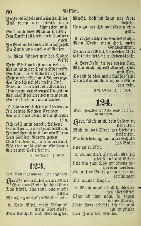 Evangelisches Gesangbuch. Nach Zustimmung der Provinszialsznode vom Jahre 1884 zur Einfürung in der Provinz Brandenburg mit Genehmigung des Evangelischen Oberkirchenrats page 80