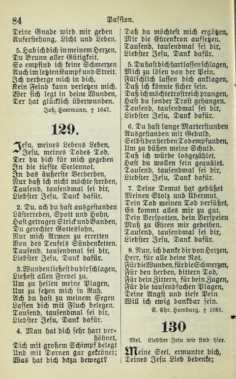 Evangelisches Gesangbuch. Nach Zustimmung der Provinszialsznode vom Jahre 1884 zur Einfürung in der Provinz Brandenburg mit Genehmigung des Evangelischen Oberkirchenrats page 84