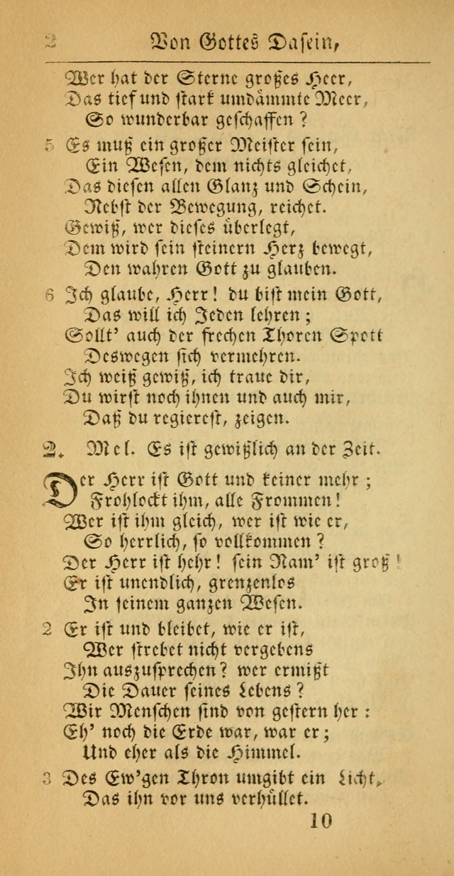 Evangelisches Gesangbuch: oder eine sammlung geistreicher lieder zum gebrauch der Evangelischen Gemeinscaft und aller heilsuchenden seelen  (4th und verb. Aufl.) page 10